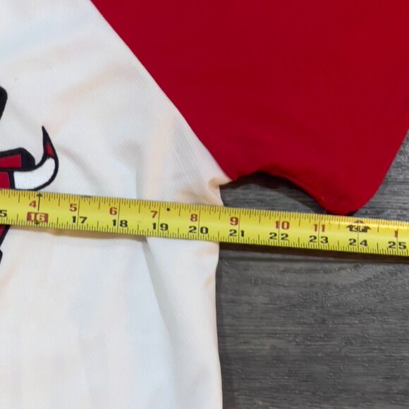 NBA Chicago Bulls Baseball Style Jersey Red White Black - Men's Size Medium - Picture 5 of 6